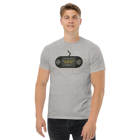 "Will You Be My Player 2" Geeky Valentine's Tee